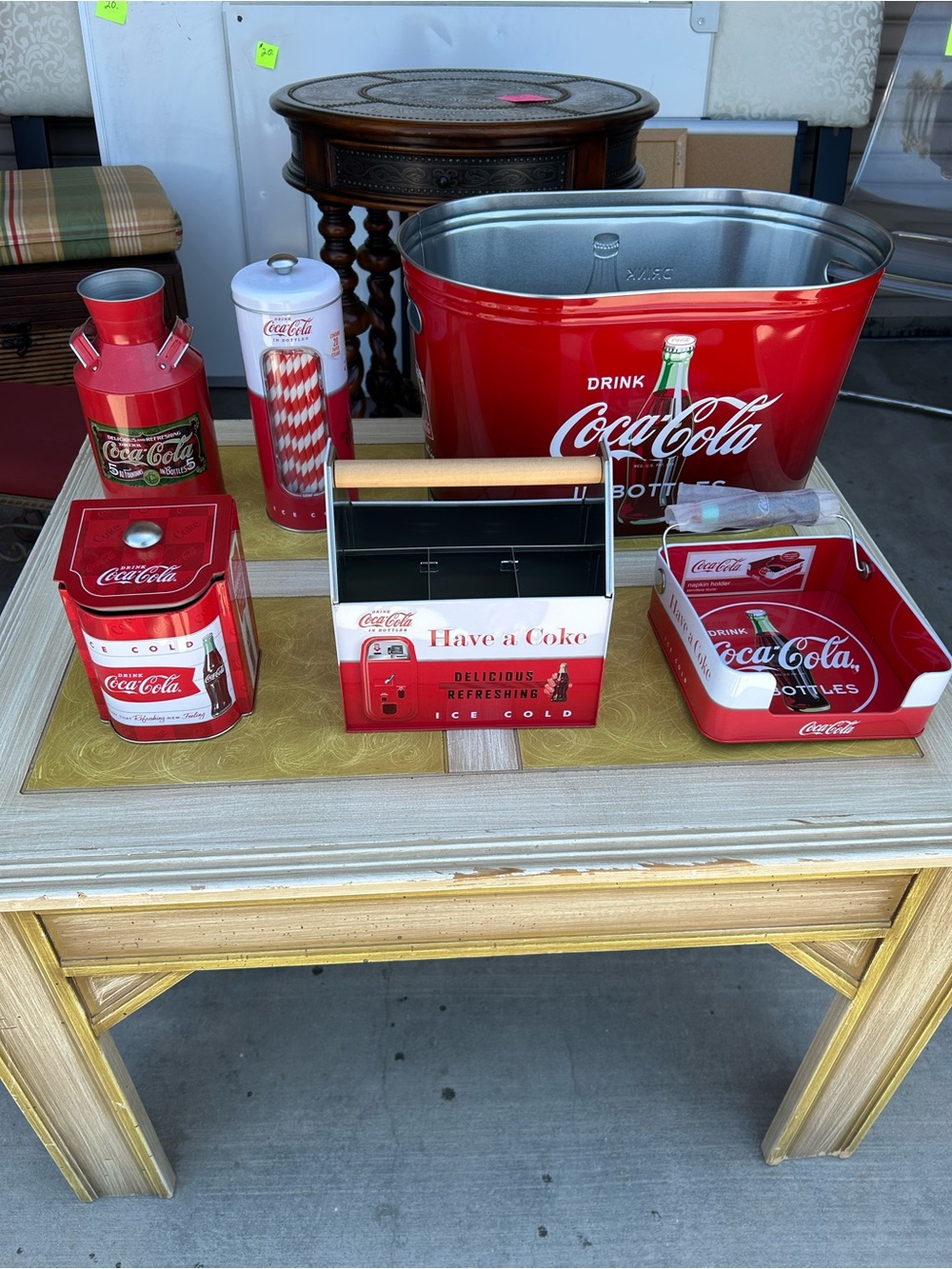 Coca Cola Red Metal Serveware Collection